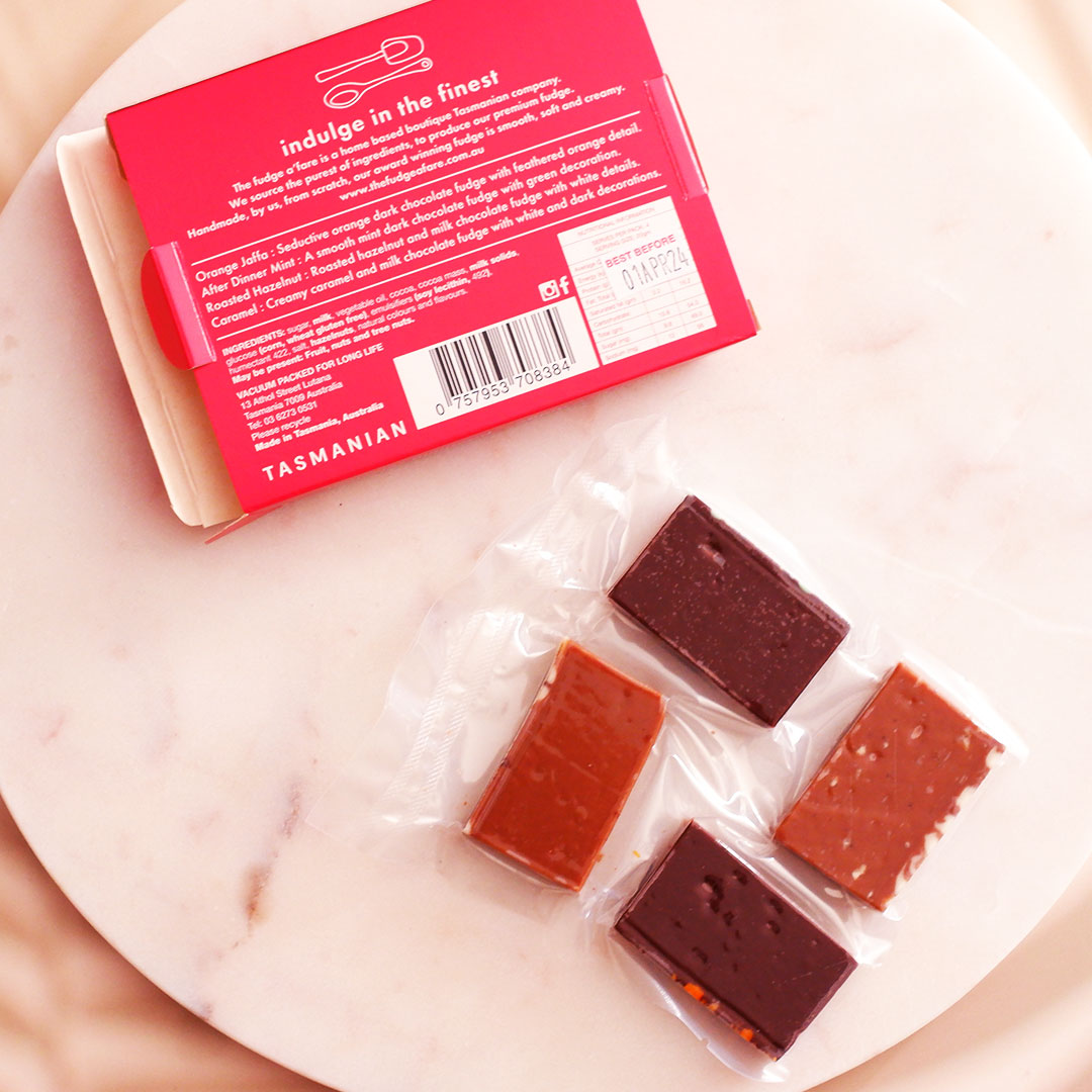 Gold medal winning Tasmanian Fudge - four delicious flavours