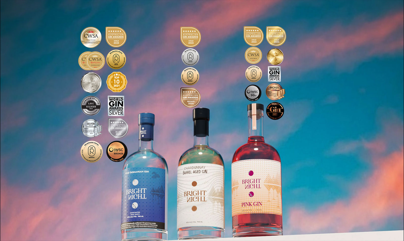 Australia's most awarded gins - three award winning Australian gins
